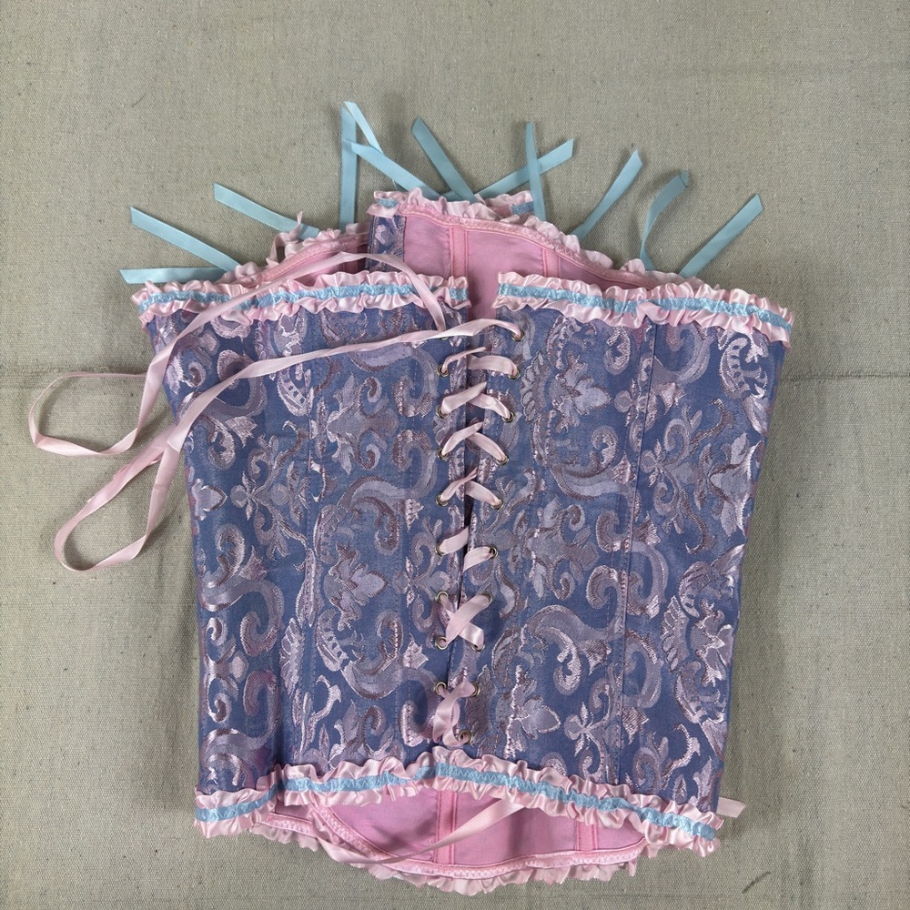 Pink and light blue corset size 4xl